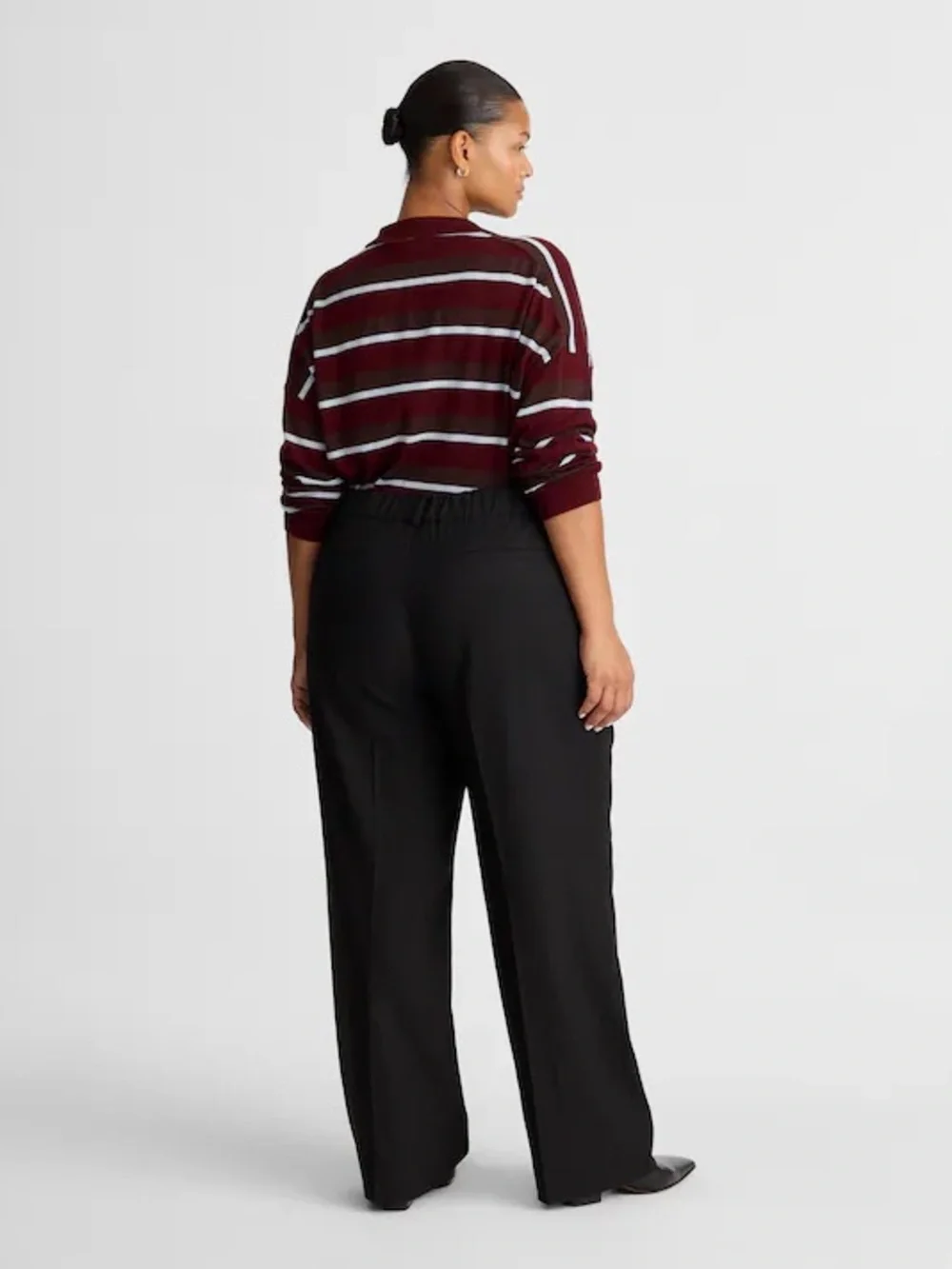 Madewell Slouchy Straight Pants in Brushed Twill Black Trousers Size 6 NWT